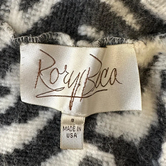 Rory Beca Zebra Print Black and White Sweater Vest S - Picture 4 of 5